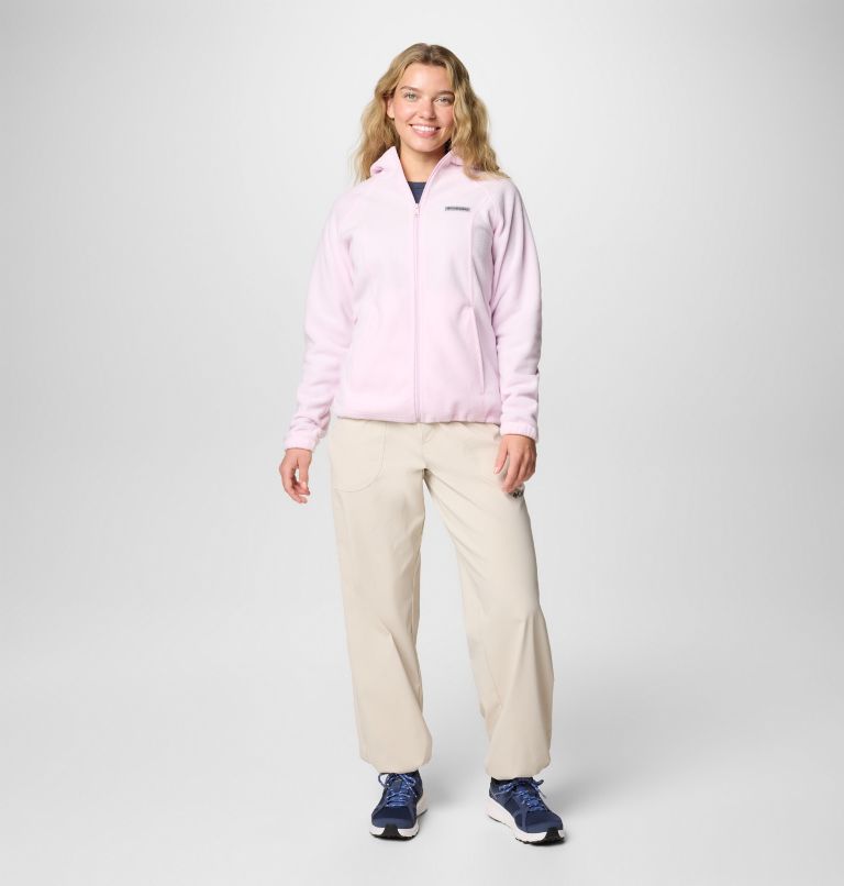 Women's Benton Springs Full Zip Fleece Hoodie, Color: Pink Dawn, image 3