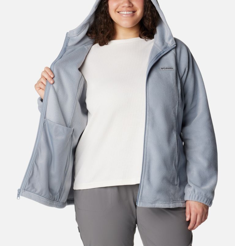 Women's Benton Springs Full Zip Fleece Hoodie - Plus Size, Color: Tradewinds Grey, image 5