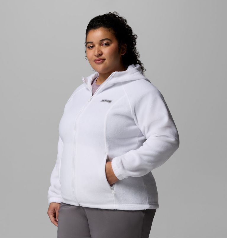 Women's Benton Springs Full Zip Fleece Hoodie - Plus Size, Color: White, image 4