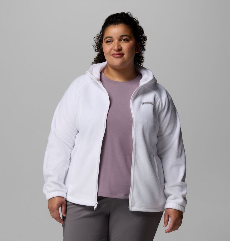 Women's Benton Springs Full Zip Fleece Hoodie - Plus Size, Color: White, image 5