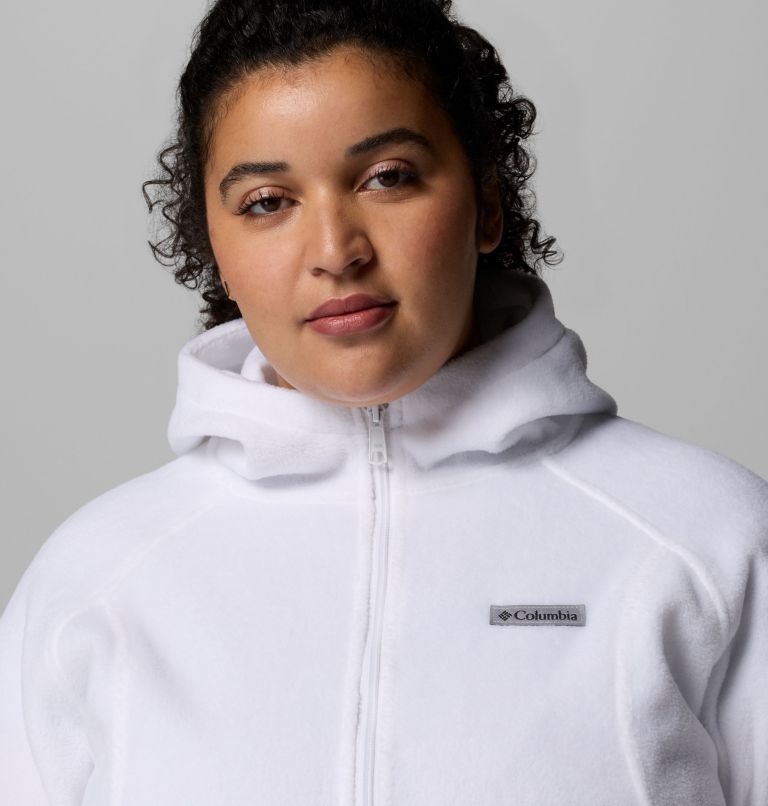 Women's Benton Springs Full Zip Fleece Hoodie - Plus Size, Color: White, image 6