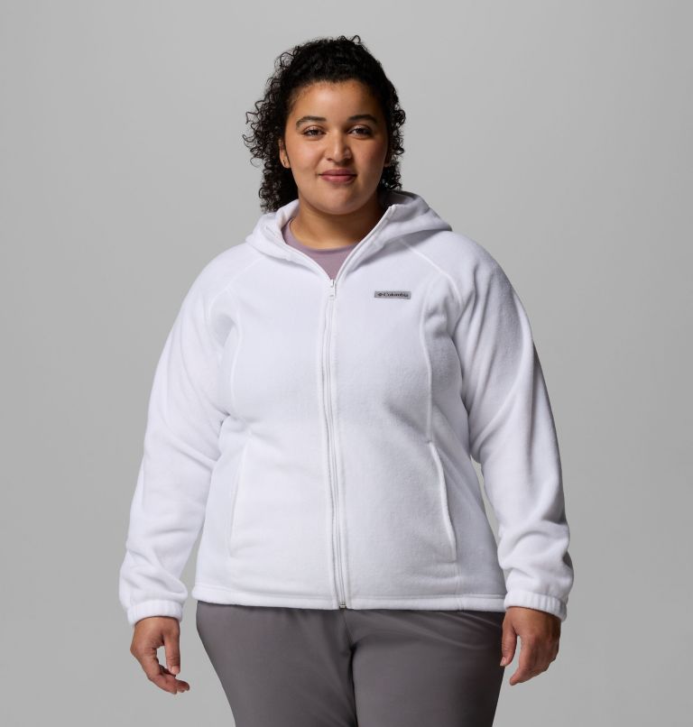Women's Benton Springs Full Zip Fleece Hoodie - Plus Size, Color: White, image 1