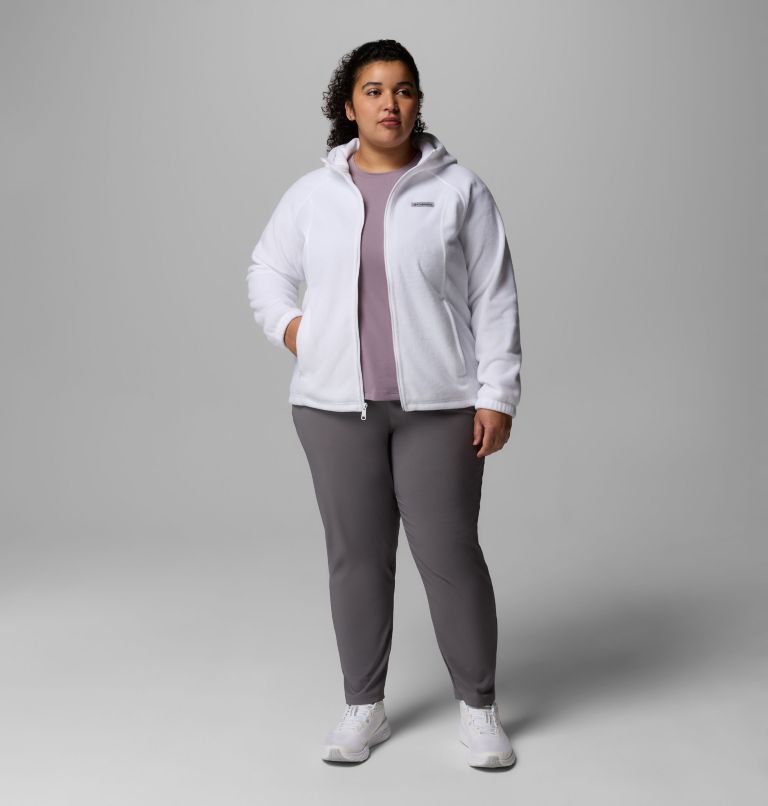 Women's Benton Springs Full Zip Fleece Hoodie - Plus Size, Color: White, image 2