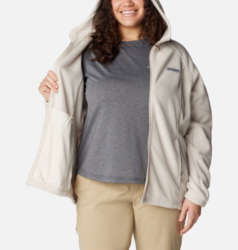 Women's Benton Springs Full Zip Fleece Hoodie - Plus Size, Color: Dark Stone, image 5