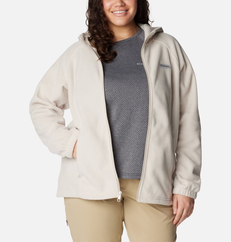 Women's Benton Springs Full Zip Fleece Hoodie - Plus Size, Color: Dark Stone, image 7