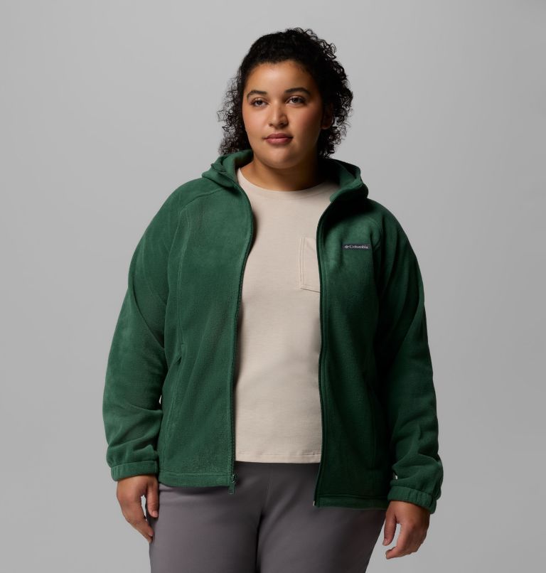 Women's Benton Springs Full Zip Fleece Hoodie - Plus Size, Color: Rain Forest, image 5
