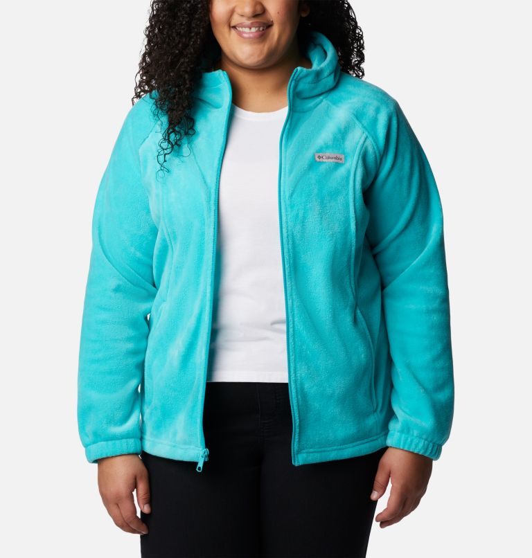 Women's Benton Springs Full Zip Fleece Hoodie - Plus Size, Color: Bright Aqua, image 7