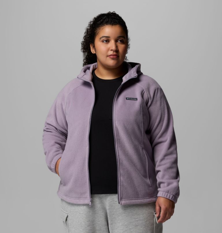 Women's Benton Springs Full Zip Fleece Hoodie - Plus Size, Color: Shale Purple, image 1