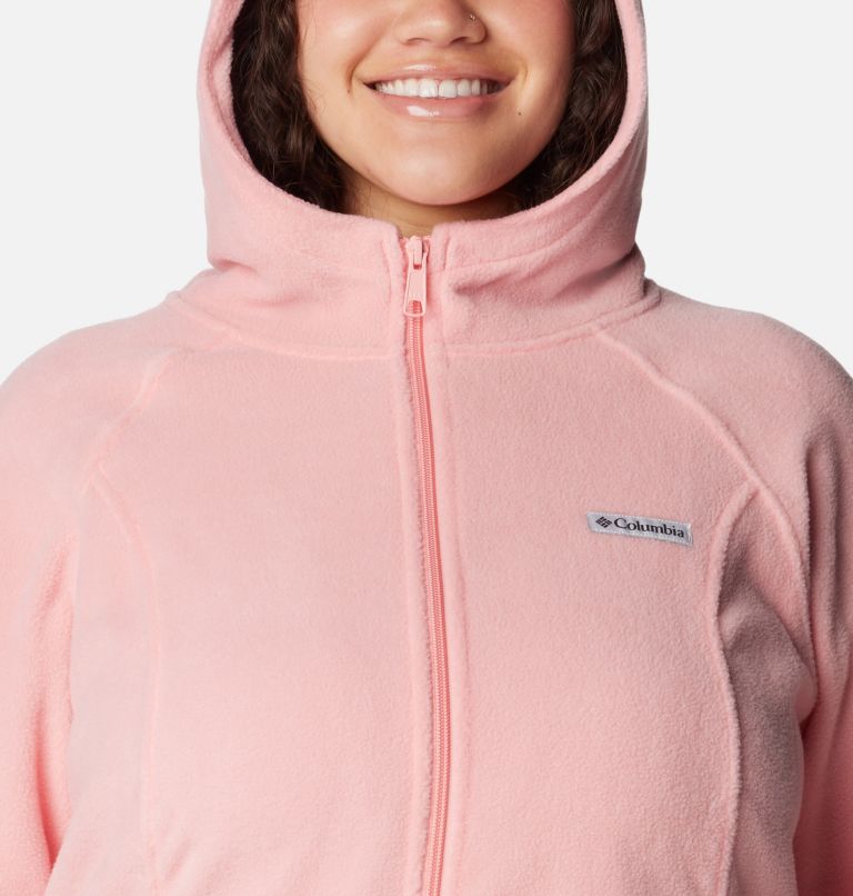 Women's Benton Springs Full Zip Fleece Hoodie - Plus Size, Color: Salmon Rose, image 4