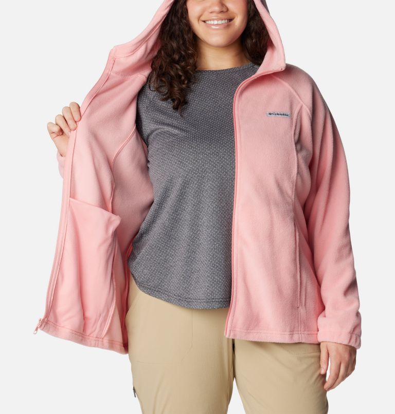 Women's Benton Springs Full Zip Fleece Hoodie - Plus Size, Color: Salmon Rose, image 5