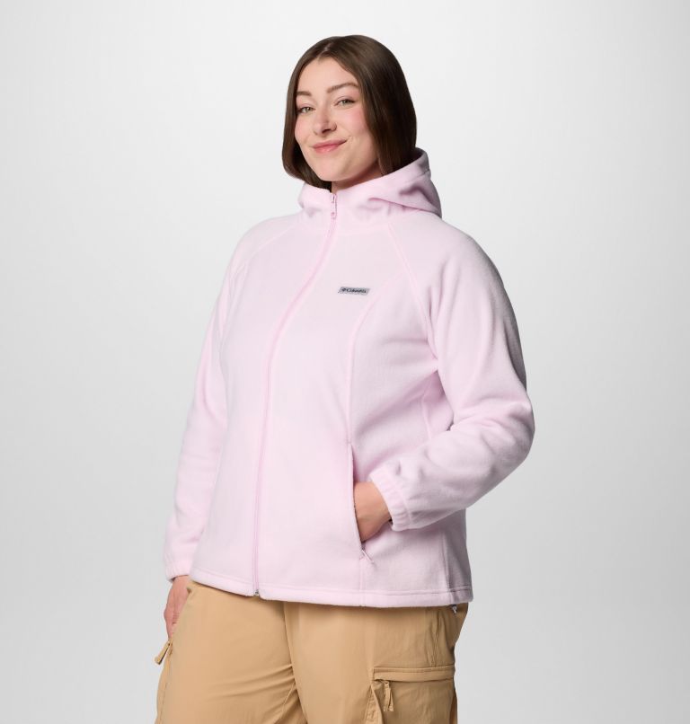 Women's Benton Springs Full Zip Fleece Hoodie - Plus Size, Color: Pink Dawn, image 4