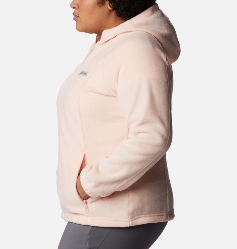Women's Benton Springs Full Zip Fleece Hoodie - Plus Size, Color: Peach Blossom, image 3