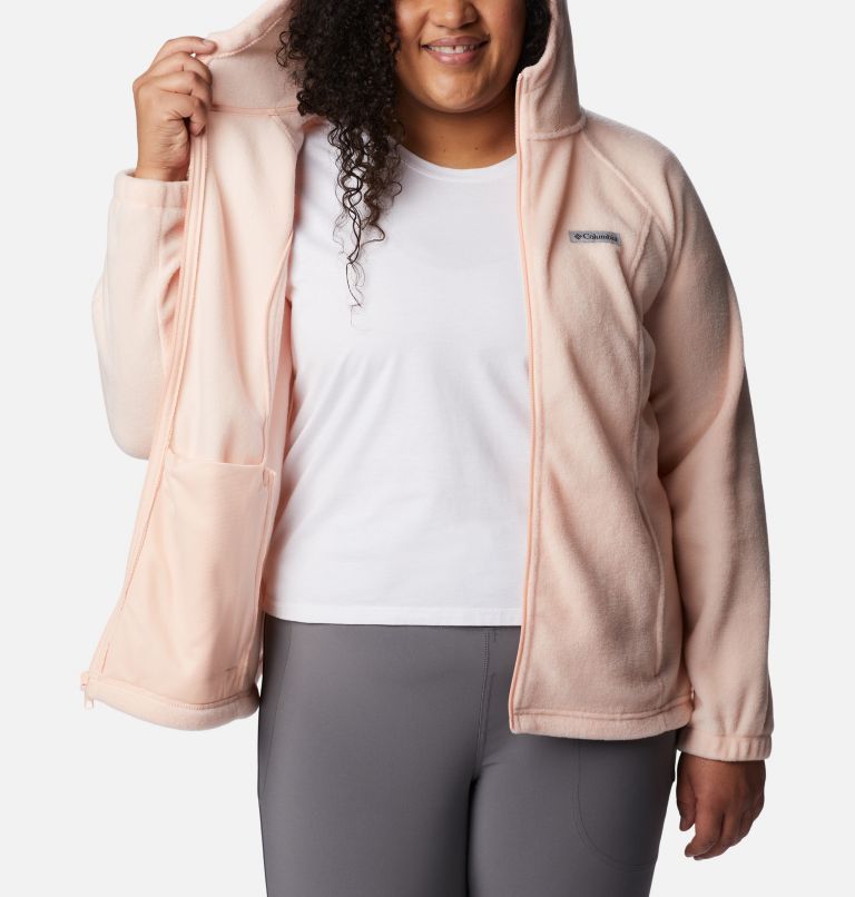 Women's Benton Springs Full Zip Fleece Hoodie - Plus Size, Color: Peach Blossom, image 5