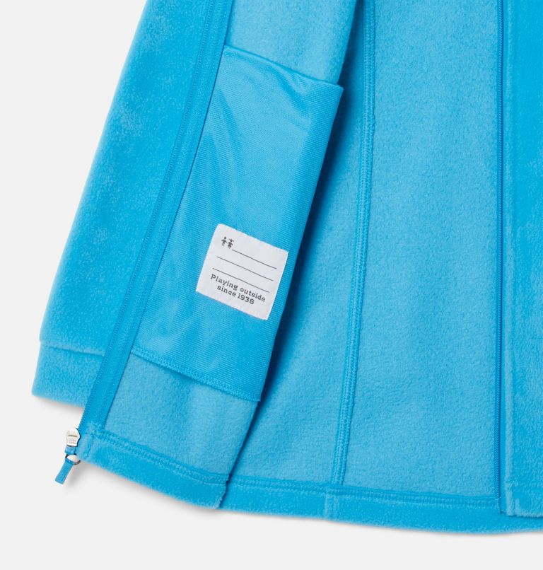 Thumbnail: Girls' Benton Long Fleece Hoodie, Color: Blue Chill, image 3