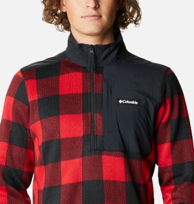 columbia plaid fleece jacket men's