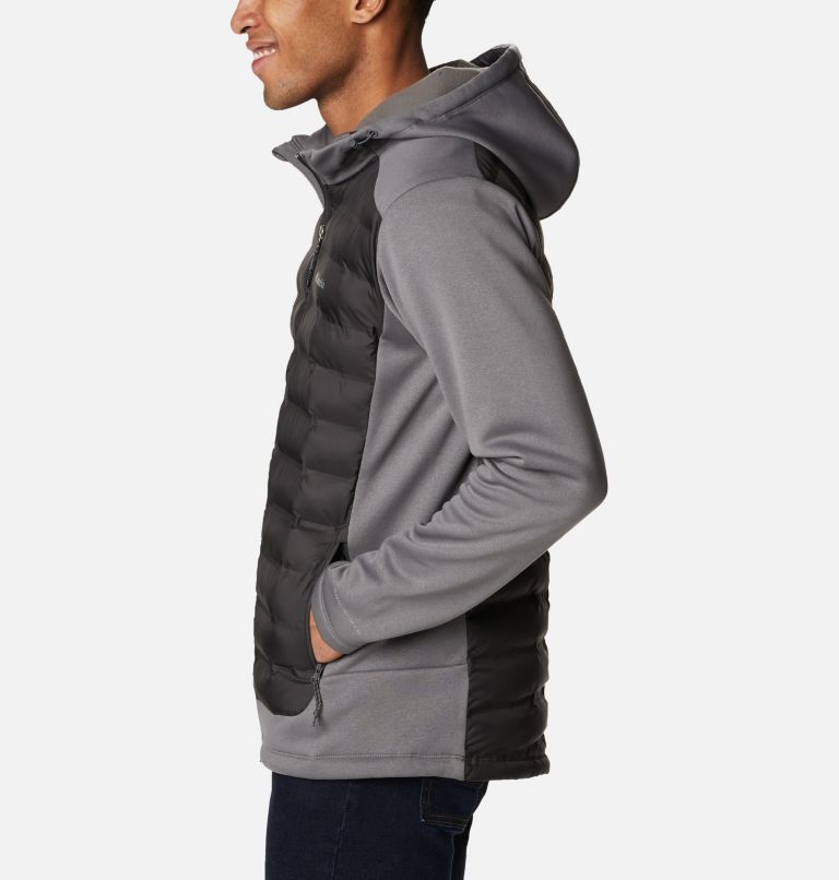Men's Out-Shield Insulated Full Zip Hoodie, Color: City Grey, Shark, image 3