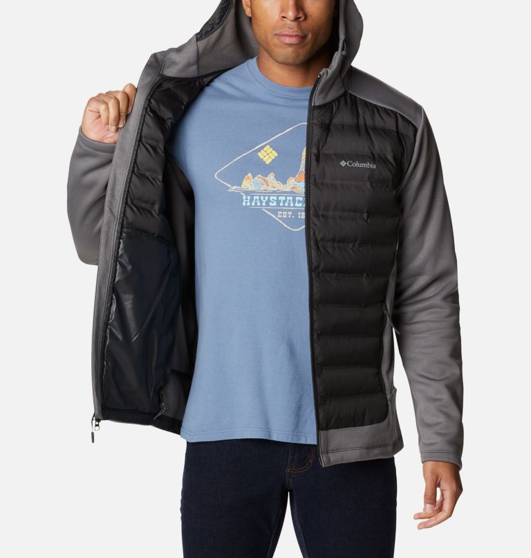 Men's Out-Shield Insulated Full Zip Hoodie, Color: City Grey, Shark
