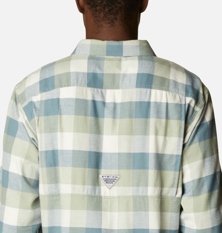 Thumbnail: Men's PFG Slack Tide Flannel Long Sleeve Shirt, Color: Safari Multi Check, image 5