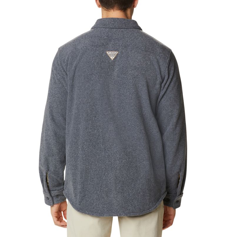 Bucktail Fleece Over Shirt | 010 | L, Color: Black Heather, image 2