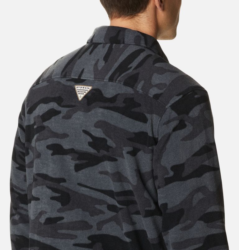 Men's PHG Bucktail Fleece Over Shirt, Color: Black Gallatin Camo, image 5