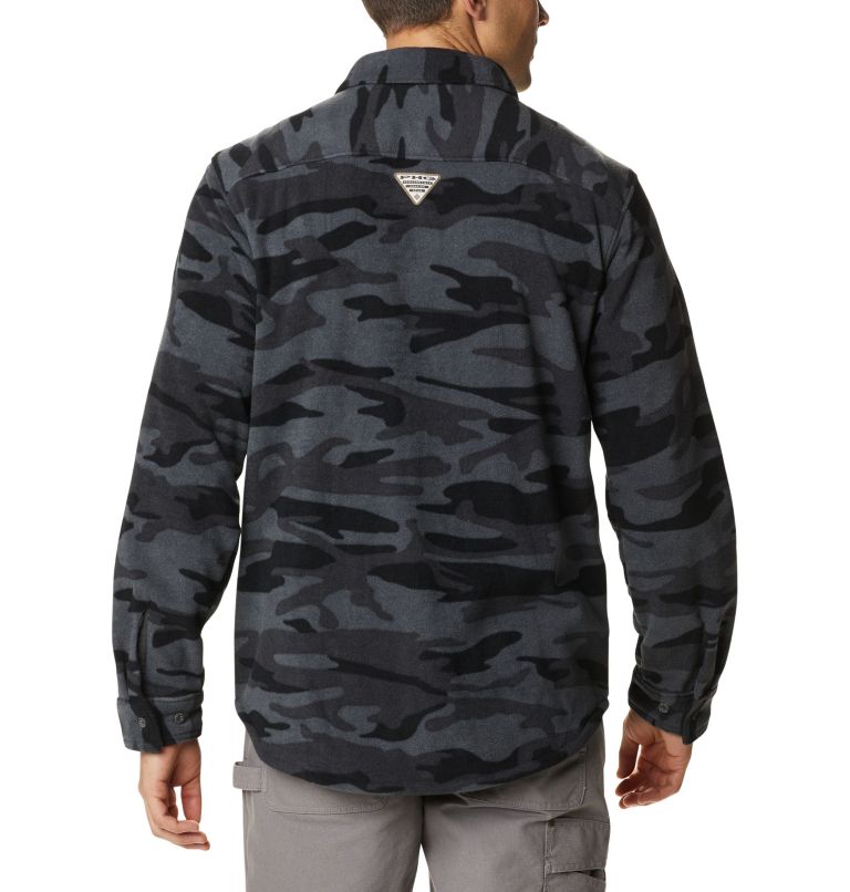 Men's PHG Bucktail Fleece Over Shirt, Color: Black Gallatin Camo, image 2