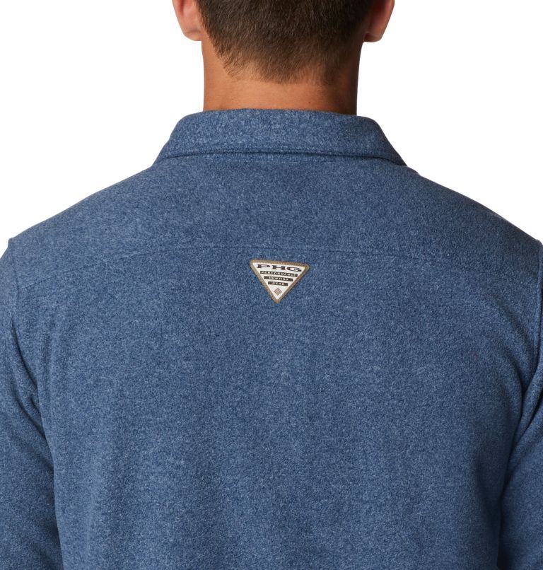 Men's PHG Bucktail Fleece Over Shirt, Color: Zinc Heather, image 7
