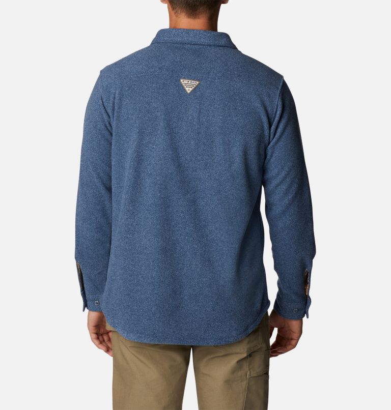 Thumbnail: Men's PHG Bucktail Fleece Over Shirt, Color: Zinc Heather, image 2