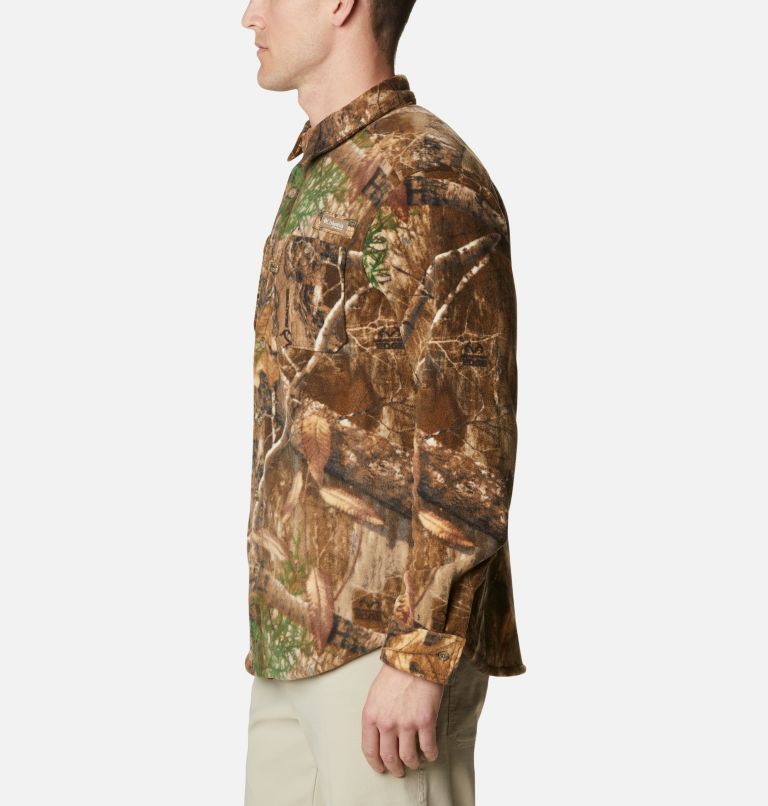 Thumbnail: Men's PHG Bucktail Fleece Over Shirt, Color: Realtree Edge, image 3