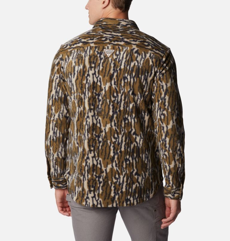 Thumbnail: Men's PHG Bucktail Fleece Over Shirt, Color: Mossy Oak Bottomland, image 2