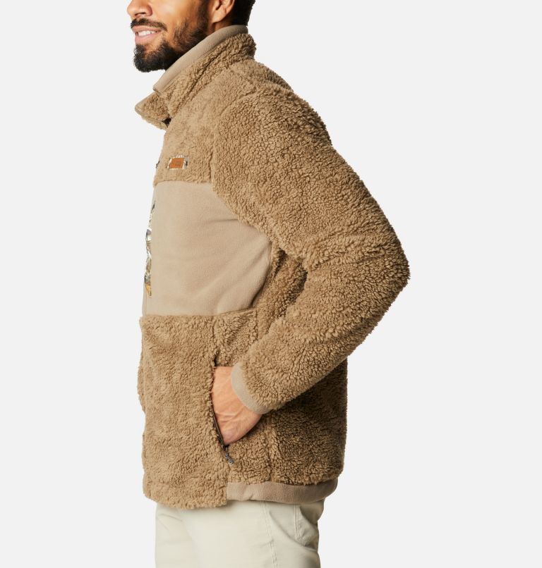 Thumbnail: Men's PHG Roughtail Sherpa Full Zip Fleece, Color: Flax, image 3