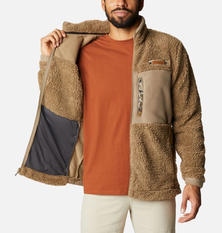 Men's PHG Roughtail Sherpa Full Zip Fleece, Color: Flax, image 5