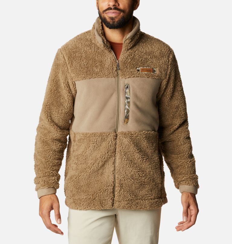 Thumbnail: Men's PHG Roughtail Sherpa Full Zip Fleece, Color: Flax, image 7