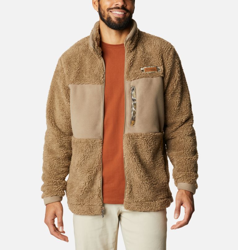 Men's PHG Roughtail Sherpa Full Zip Fleece, Color: Flax, image 1