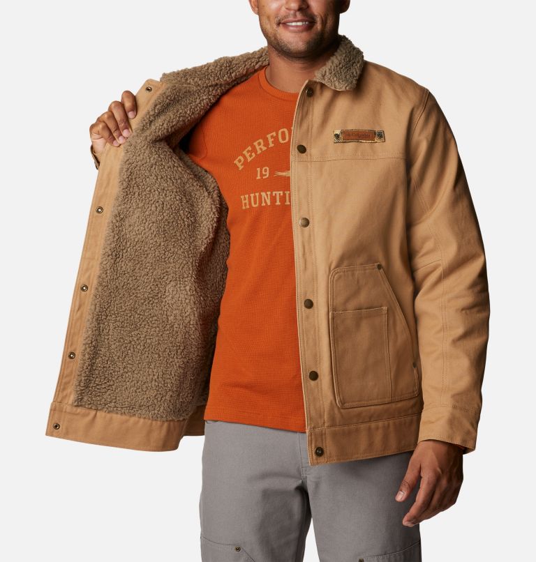 Thumbnail: Men's PHG Roughtail Sherpa Lined Field Jacket, Color: Sahara, Flax, image 6