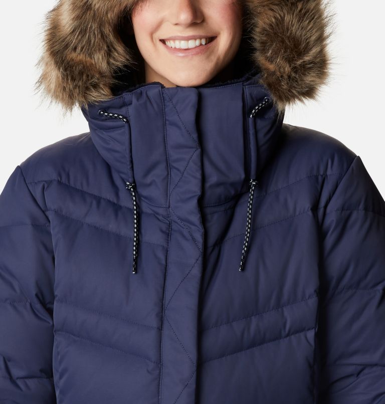 Women's hooded down jacket Columbia Heavenly (Black) - Alpinstore