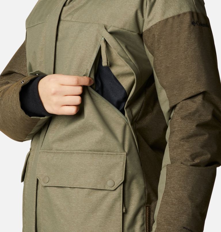 Thumbnail: Women's Mount Si Omni-Heat Infinity Down Parka, Color: Stone Green, Olive Green, image 7