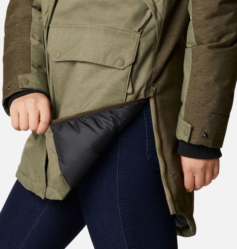 Thumbnail: Women's Mount Si Omni-Heat Infinity Down Parka, Color: Stone Green, Olive Green, image 9