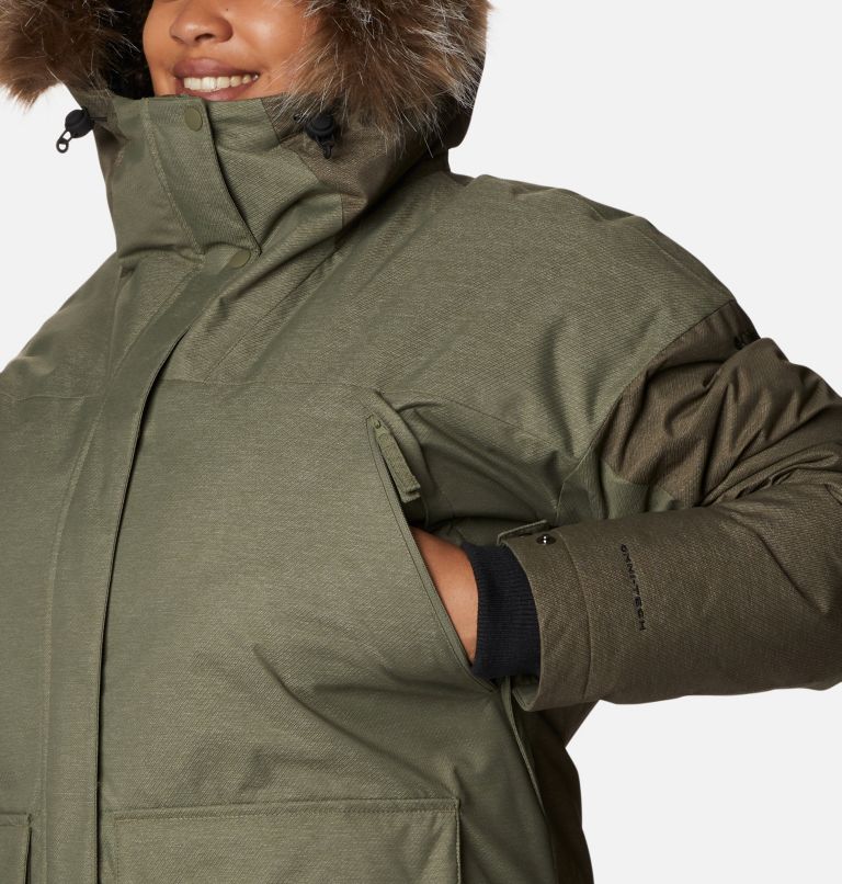 Women's Mount Si Omni-Heat Infinity Down Parka - Plus Size, Color: Stone Green, Olive Green, image 8
