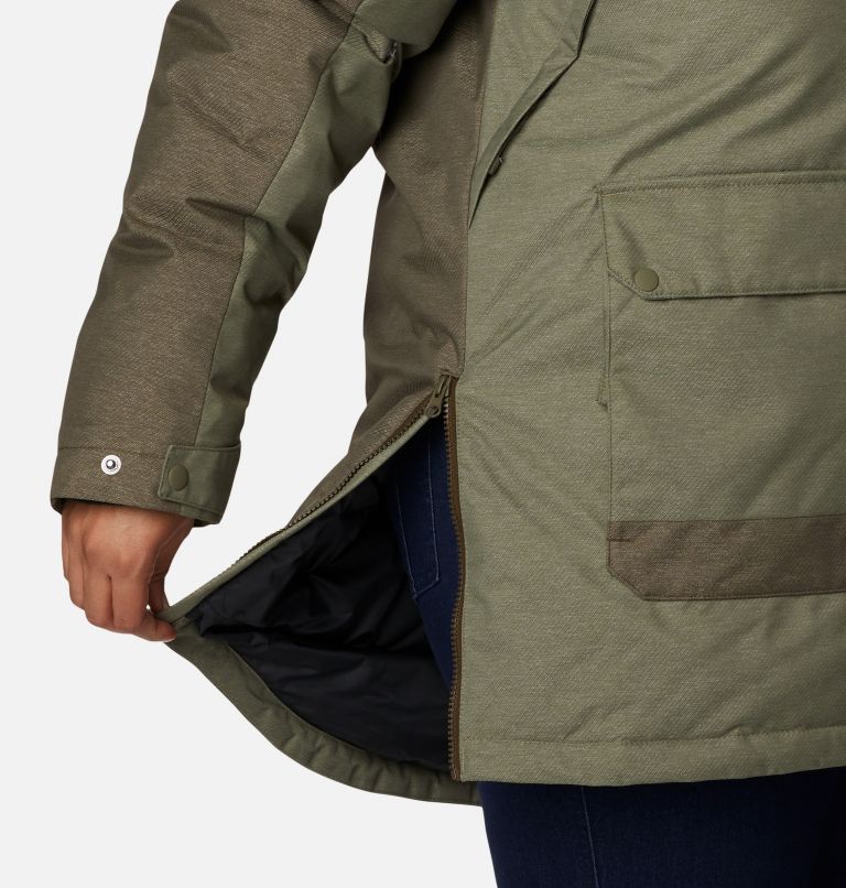 Women's Mount Si Omni-Heat Infinity Down Parka - Plus Size, Color: Stone Green, Olive Green, image 9