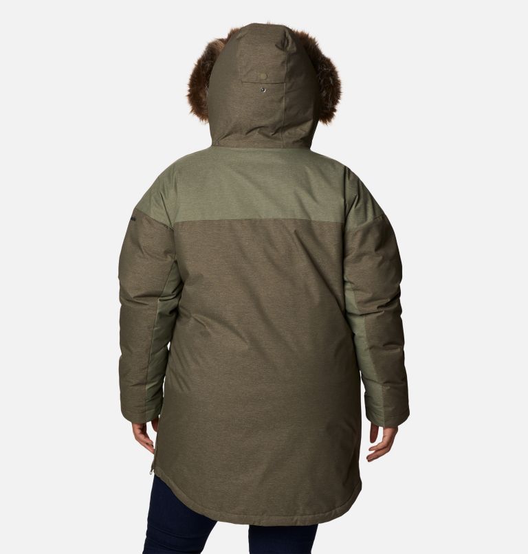 Thumbnail: Women's Mount Si Omni-Heat Infinity Down Parka - Plus Size, Color: Stone Green, Olive Green, image 2