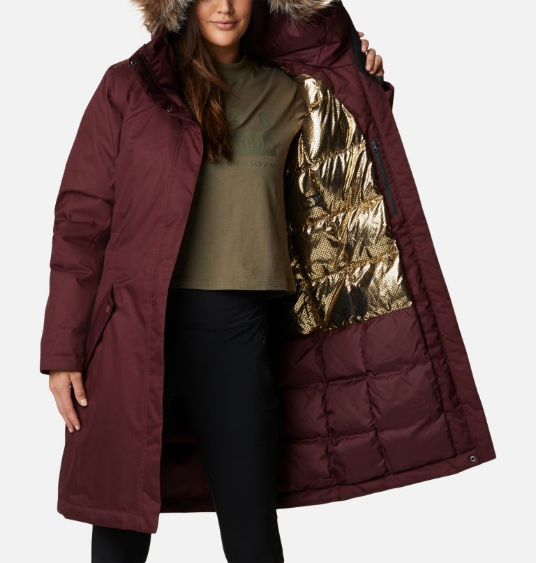 Women's Juniper Ridge Down Parka, Color: Malbec, image 5