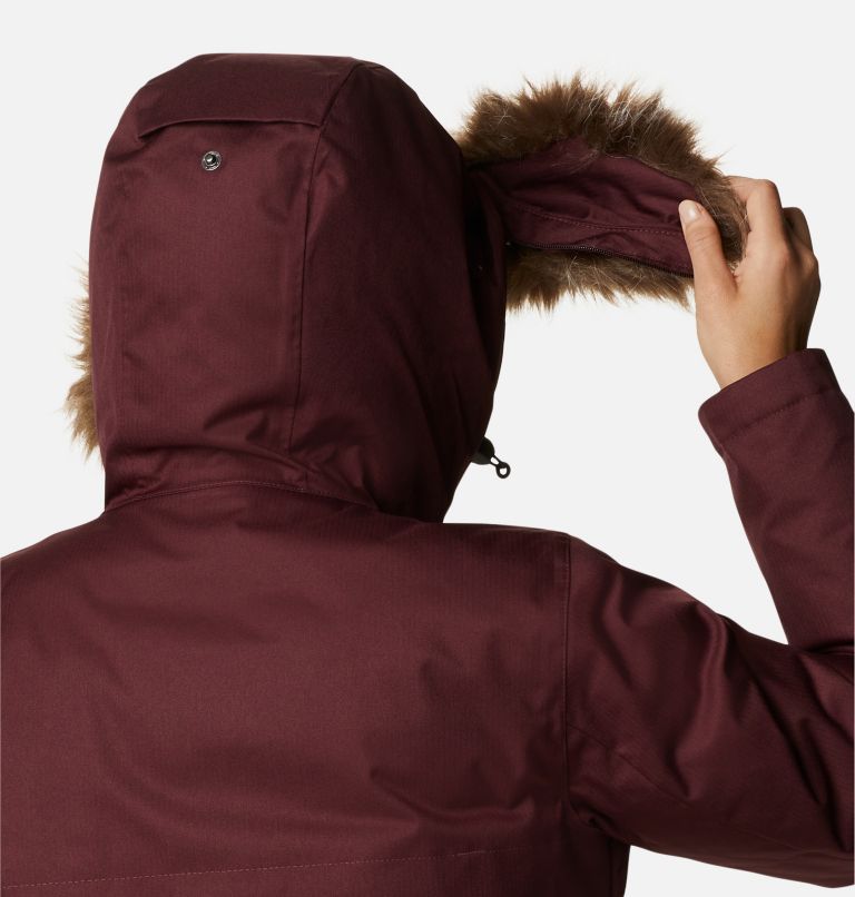 Women's Juniper Ridge Down Parka, Color: Malbec, image 8