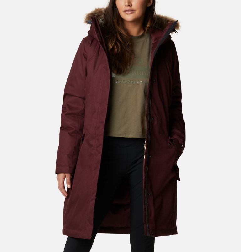Women's Juniper Ridge Down Parka, Color: Malbec, image 9