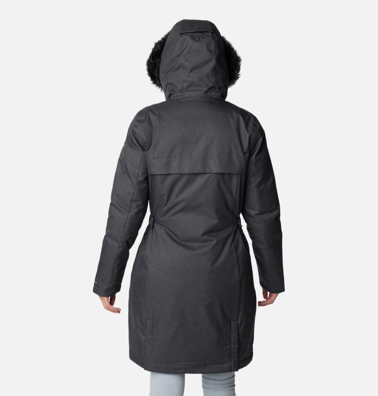 Parka impermeable con capucha y forro Gris oscuro mujer Surkana