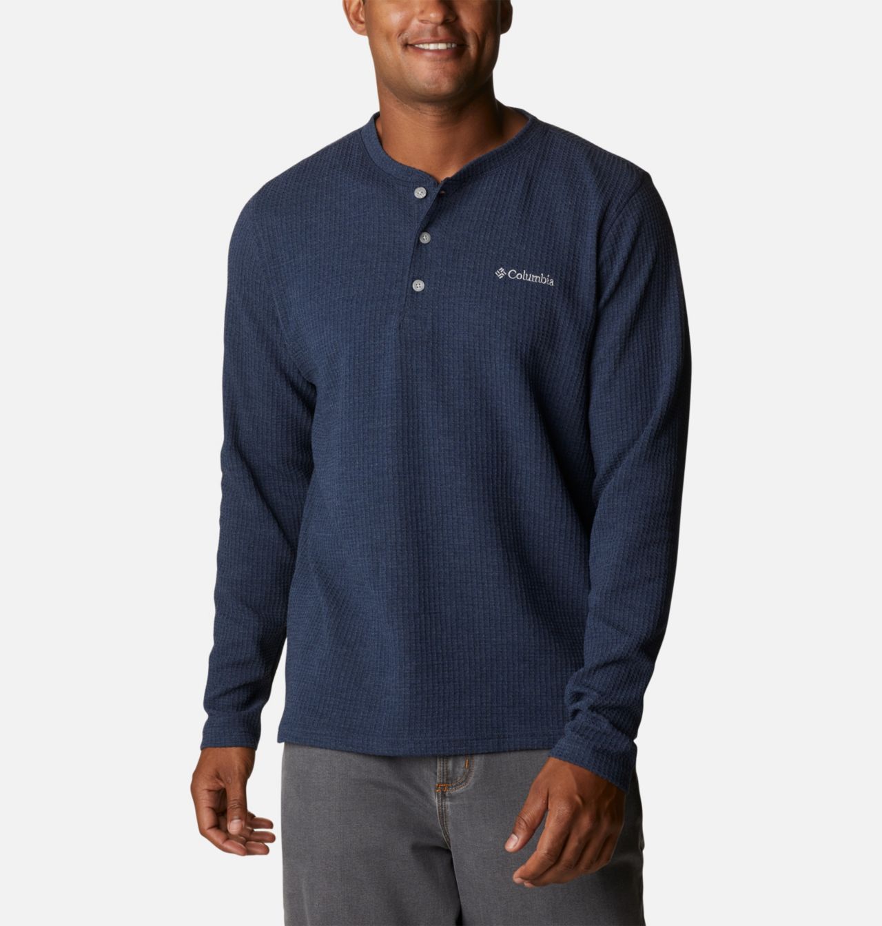Pine Peak™ Waffle Long Sleeve Henley | 464 | M 1