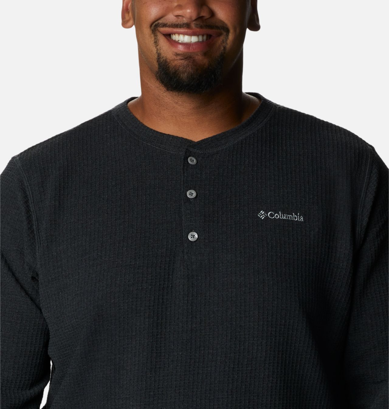 Men's Pine Peak™ Waffle Long Sleeve Henley - Big 4