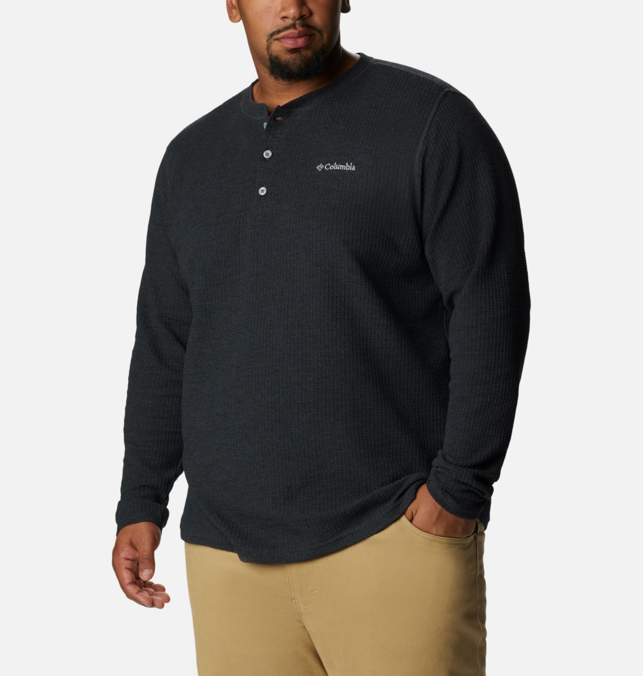 Men's Pine Peak™ Waffle Long Sleeve Henley - Big 5
