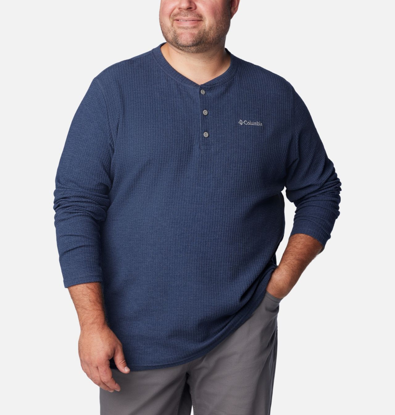 Pine Peak™ Waffle Long Sleeve Henley | 464 | 4X 5