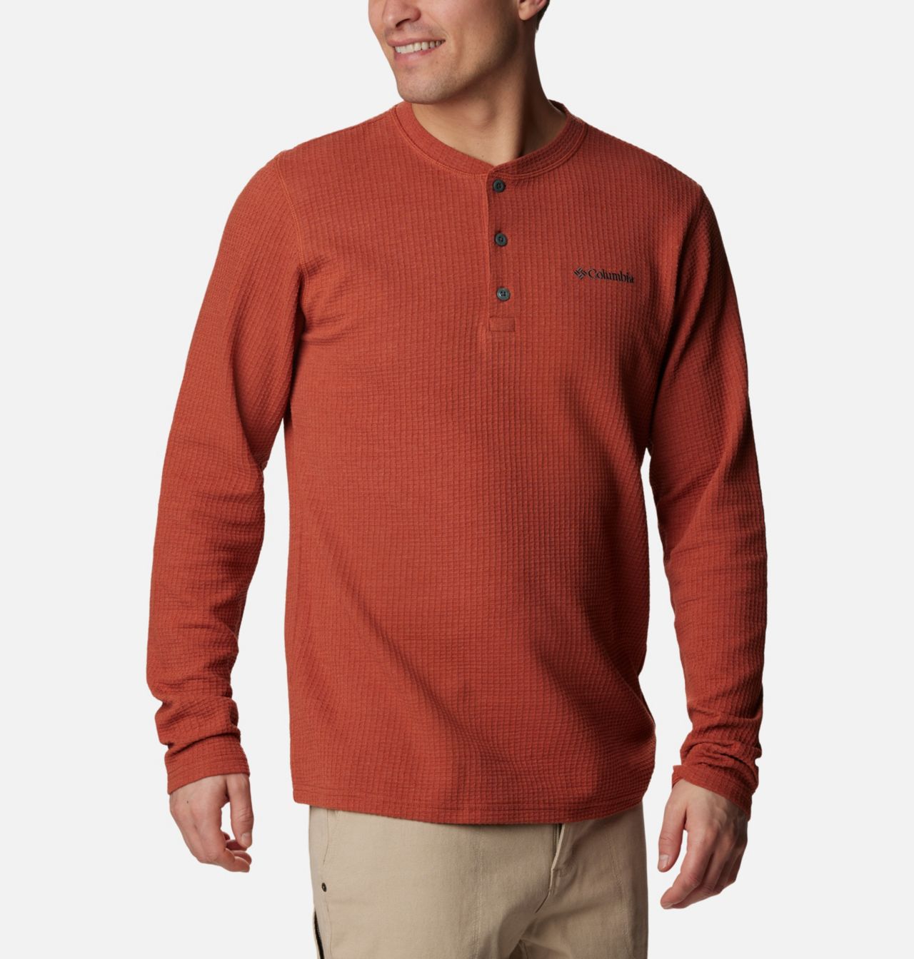 Pine Peak™ Waffle Long Sleeve Henley | 849 | 4XT 5