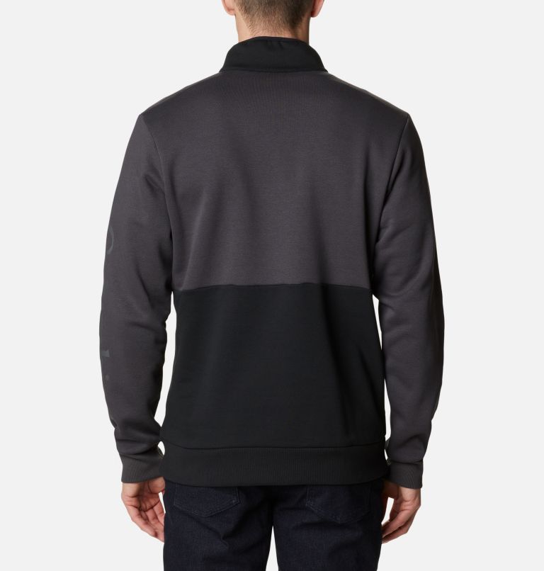 Men's Columbia Lodge Colorblock Half Zip Sweatshirt, Color: Black, Shark